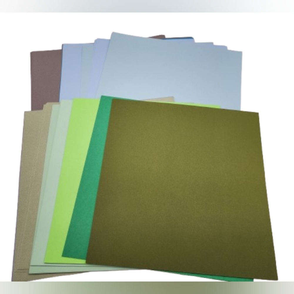 Assorted Colored Cardstock Paper - Blues & Greens
